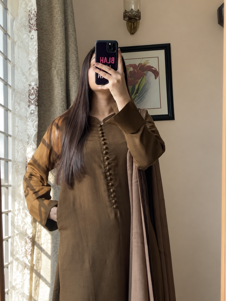 MD Pakistani Kurta Pent with Chiffon Dupatta Set