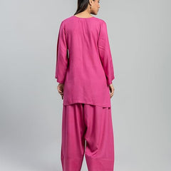 Womens Rayon Solid Straight Kurta Farshi Salwar Set