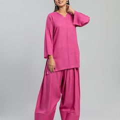 Womens Rayon Solid Straight Kurta Farshi Salwar Set