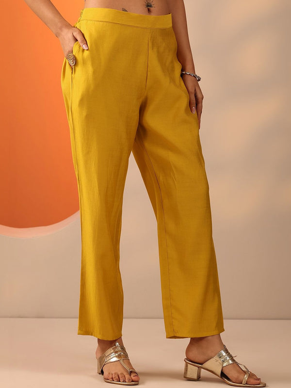 Women Floral Embroidered Regular Kurta with Trousers & With Dupatta