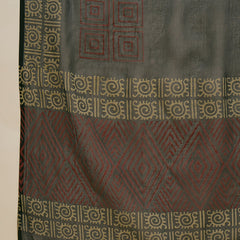 Women's Black Solid Rayon A-Line Kurta Pant Dupatta Set