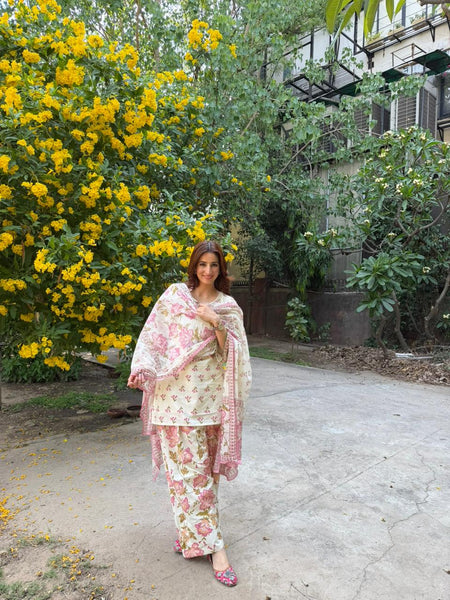 PASTEL BLOOM TASSEL FARSHI SUIT