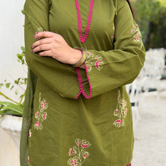Emrald Green Pink Farshi Salwar set
