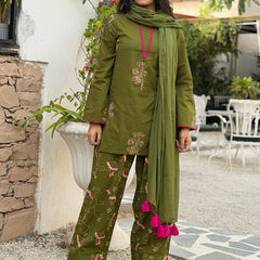 Emrald Green Pink Farshi Salwar set