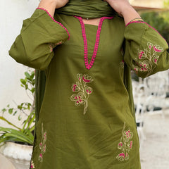 Emrald Green Pink Farshi Salwar set